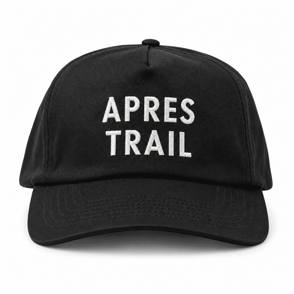 Apres Trail hat, Black twill, front view